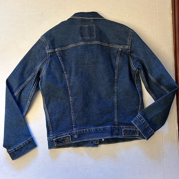 Levis mens regular fit denim trucker jean jacket w/button front & cuffs Sz-S.X19 - Picture 8 of 13
